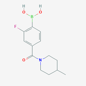 molecular formula C13H17BFNO3 B1403803 (2-氟-4-(4-甲基哌啶-1-羰基)苯基)硼酸 CAS No. 1449131-89-8
