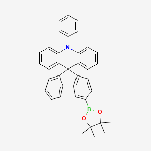 molecular formula C37H32BNO2 B14038031 10-phenyl-3'-(4,4,5,5-tetramethyl-1,3,2-dioxaborolan-2-yl)-10H-spiro[acridine-9,9'-fluorene] 