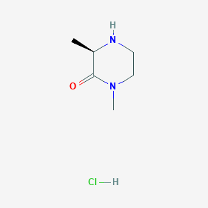 molecular formula C6H13ClN2O B1403807 (R)-1,3-二甲基-哌嗪-2-酮盐酸盐 CAS No. 1373232-29-1