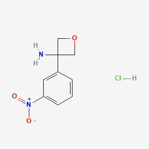 molecular formula C9H11ClN2O3 B1403810 3-(3-硝基苯基)氧杂环-3-胺盐酸盐 CAS No. 1393545-61-3