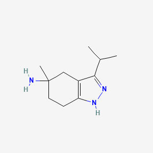 3-Isopropyl-5-methyl-4,5,6,7-tetrahydro-2H-indazol-5-amine