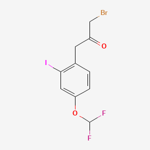 1-Bromo-3-(4-(difluoromethoxy)-2-iodophenyl)propan-2-one