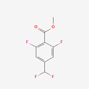 molecular formula C9H6F4O2 B14038132 Methyl 2,6-difluoro-4-(difluoromethyl)benzoate 