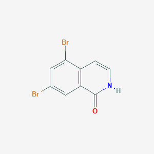 molecular formula C9H5Br2NO B14038149 5,7-Dibromo-1,2-dihydroisoquinolin-1-one 