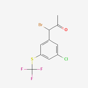 1-Bromo-1-(3-chloro-5-(trifluoromethylthio)phenyl)propan-2-one