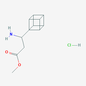 molecular formula C12H16ClNO2 B14038174 Methyl 3-amino-3-(cuban-1-yl)propanoate HCl 