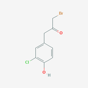 molecular formula C9H8BrClO2 B14038177 1-Bromo-3-(3-chloro-4-hydroxyphenyl)propan-2-one 