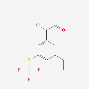 1-Chloro-1-(3-ethyl-5-(trifluoromethylthio)phenyl)propan-2-one