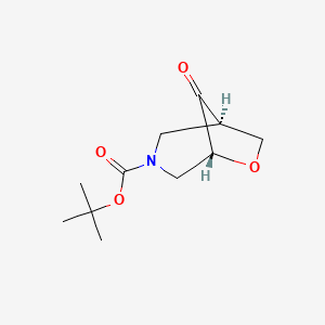 molecular formula C11H17NO4 B1403821 (1R,5S)-3-Boc-6-oxa-3-azabicyclo-[3.2.1]octane-8-one CAS No. 1408057-38-4