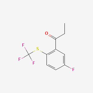 1-(5-Fluoro-2-(trifluoromethylthio)phenyl)propan-1-one