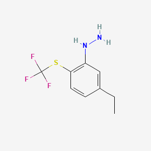 1-(5-Ethyl-2-(trifluoromethylthio)phenyl)hydrazine