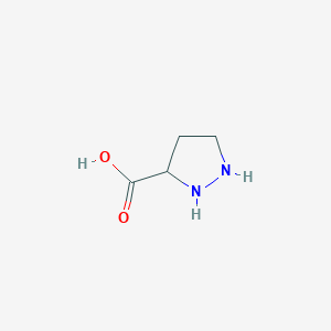 molecular formula C4H8N2O2 B14038314 Pyrazolidine-3-carboxylic acid 