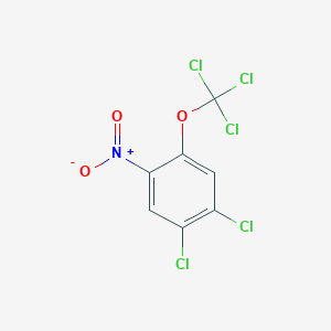 molecular formula C7H2Cl5NO3 B1403832 1,2-Dichloro-4-nitro-5-(trichloromethoxy)benzene CAS No. 1417567-32-8
