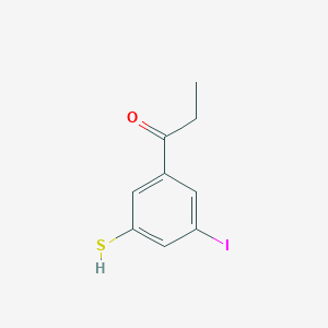 1-(3-Iodo-5-mercaptophenyl)propan-1-one