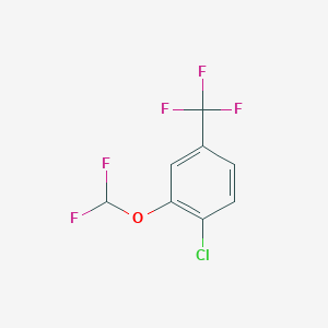 molecular formula C8H4ClF5O B1403833 1-Chloro-2-(difluoromethoxy)-4-(trifluoromethyl)benzene CAS No. 1417566-58-5