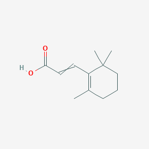 molecular formula C12H18O2 B14038333 3-(2,6,6-Trimethylcyclohexen-1-yl)prop-2-enoic acid 