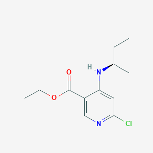 molecular formula C12H17ClN2O2 B14038387 (R)-Ethyl 4-(sec-butylamino)-6-chloronicotinate 