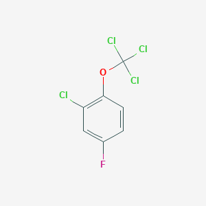 molecular formula C7H3Cl4FO B1403839 2-Chloro-4-fluoro-1-(trichloromethoxy)benzene CAS No. 1404193-95-8