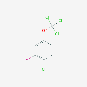 molecular formula C7H3Cl4FO B1403840 1-Chloro-2-fluoro-4-(trichloromethoxy)benzene CAS No. 1404193-96-9