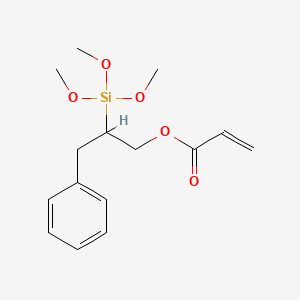 molecular formula C15H22O5Si B14038407 3-Phenyl-2-(trimethoxysilyl)propyl acrylate 