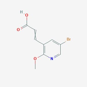 molecular formula C9H8BrNO3 B14038414 3-(5-Bromo-2-Methoxy-Pyridin-3-Yl)-Acrylic Acid 