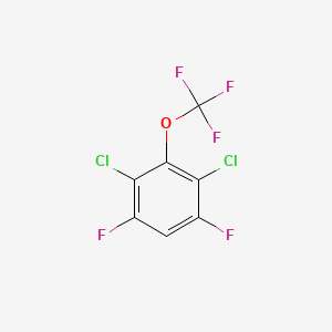 molecular formula C7HCl2F5O B1403843 2,4-Dichloro-1,5-difluoro-3-(trifluoromethoxy)benzene CAS No. 1417566-99-4