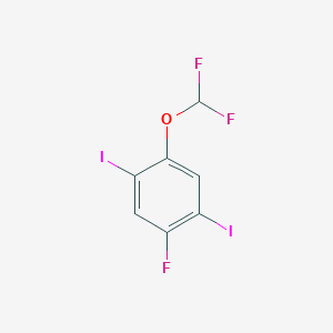 1-Difluoromethoxy-2,5-diiodo-4-fluorobenzene