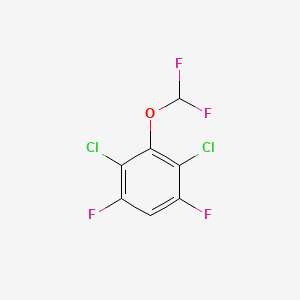 molecular formula C7H2Cl2F4O B1403845 2,4-Dichloro-3-(difluoromethoxy)-1,5-difluoro-benzene CAS No. 1417566-53-0