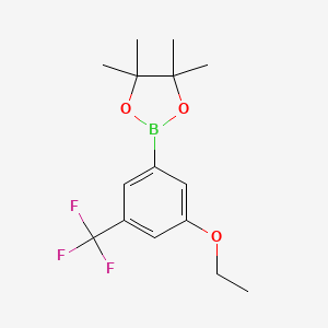 molecular formula C15H20BF3O3 B14038453 2-(3-Ethoxy-5-(trifluoromethyl)phenyl)-4,4,5,5-tetramethyl-1,3,2-dioxaborolane 