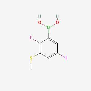 2-Fluoro-5-iodo-3-(methylthio)phenylboronic acid