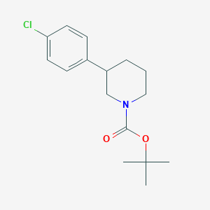 molecular formula C16H22ClNO2 B14038549 Tert-butyl 3-(4-chlorophenyl)piperidine-1-carboxylate 