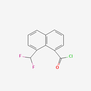 molecular formula C12H7ClF2O B14038555 1-(Difluoromethyl)naphthalene-8-carbonyl chloride 