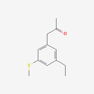 molecular formula C12H16OS B14038556 1-(3-Ethyl-5-(methylthio)phenyl)propan-2-one 