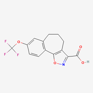 8-(Trifluoromethoxy)-5,6-dihydro-4H-benzo[3,4]cyclohepta[1,2-d]isoxazole-3-carboxylic acid