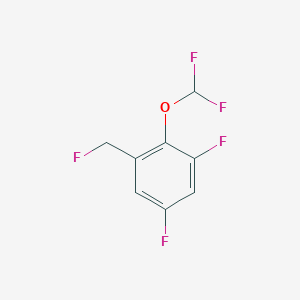 molecular formula C8H5F5O B14038587 1,5-Difluoro-2-difluoromethoxy-3-(fluoromethyl)benzene 