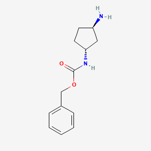 molecular formula C13H18N2O2 B14038593 Benzyl ((1R,3R)-3-aminocyclopentyl)carbamate 