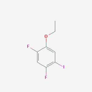 molecular formula C8H7F2IO B14038598 1-Ethoxy-2,4-difluoro-5-iodobenzene 