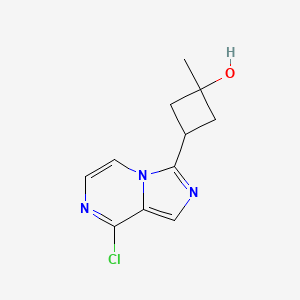 molecular formula C11H12ClN3O B14038637 3-(8-Chloroimidazo[1,5-a]pyrazin-3-yl)-1-methylcyclobutanol 