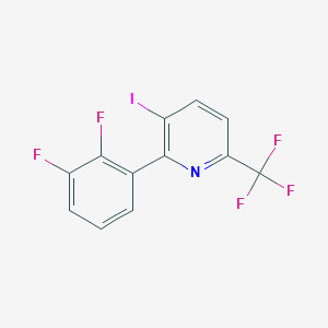 molecular formula C12H5F5IN B14038644 2-(2,3-Difluorophenyl)-3-iodo-6-(trifluoromethyl)pyridine 