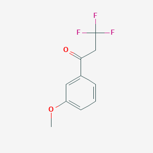 molecular formula C10H9F3O2 B14038655 3,3,3-Trifluoro-1-(3-methoxyphenyl)propan-1-one 