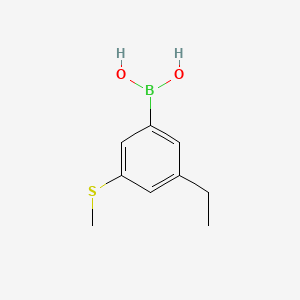 molecular formula C9H13BO2S B14038658 (3-Ethyl-5-(methylthio)phenyl)boronic acid 