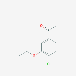 molecular formula C11H13ClO2 B14038666 1-(4-Chloro-3-ethoxyphenyl)propan-1-one 