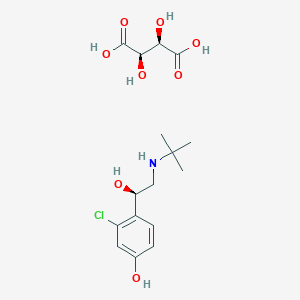 molecular formula C16H24ClNO8 B140387 Meluadrine tartrate CAS No. 134865-37-5