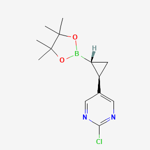 2-chloro-5-[(1R,2R)-2-(4,4,5,5-tetramethyl-1,3,2-dioxaborolan-2-yl)cyclopropyl]pyrimidine