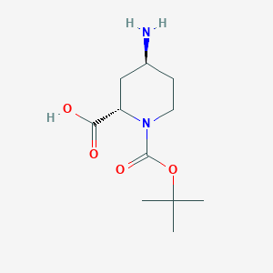 (2S,4S)-4-Amino-1-(tert-butoxycarbonyl)piperidine-2-carboxylic acid