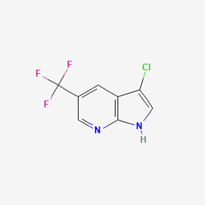 B1403878 3-chloro-5-(trifluoromethyl)-1H-pyrrolo[2,3-b]pyridine CAS No. 1289197-40-5