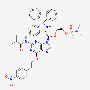 molecular formula C43H46ClN8O7P B14038785 Morpholino G subunit 