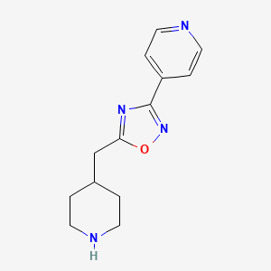 B1403881 4-[5-(Piperidin-4-ylmethyl)-1,2,4-oxadiazol-3-yl]pyridine CAS No. 1239722-79-2
