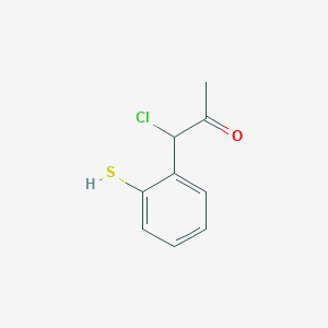 molecular formula C9H9ClOS B14038822 1-Chloro-1-(2-mercaptophenyl)propan-2-one 