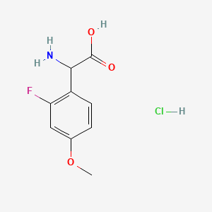 2-Amino-2-(2-fluoro-4-methoxyphenyl)acetic acid hydrochloride